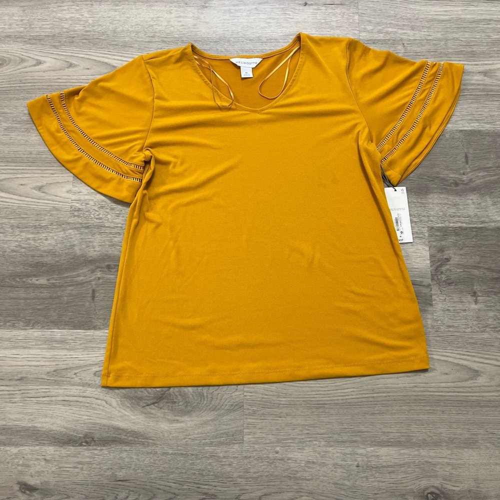 Liz Claiborne mustard yellow blouse size M